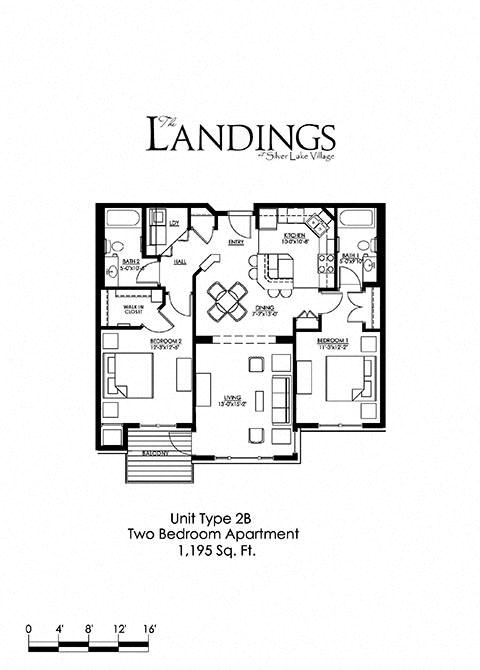 Dominium_Landings at Silver Lake_2 Bedroom Floor Plan